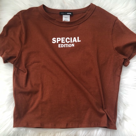 Fashion Nova Tops - Brown crop top